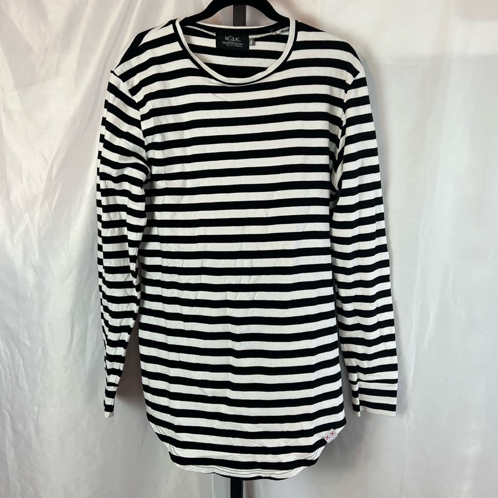 NOLAC Pittsburgh Short Sleeve Black and White Long Sleeve Shirt, size XL